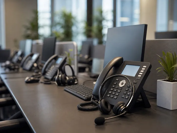 Telefoni i slušalice u call centru