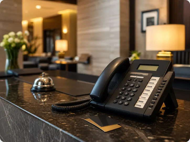 Telefon na hotelskoj recepciji