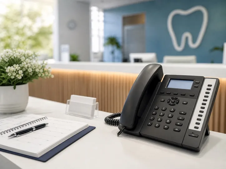Telefon na recepciji ordinacije